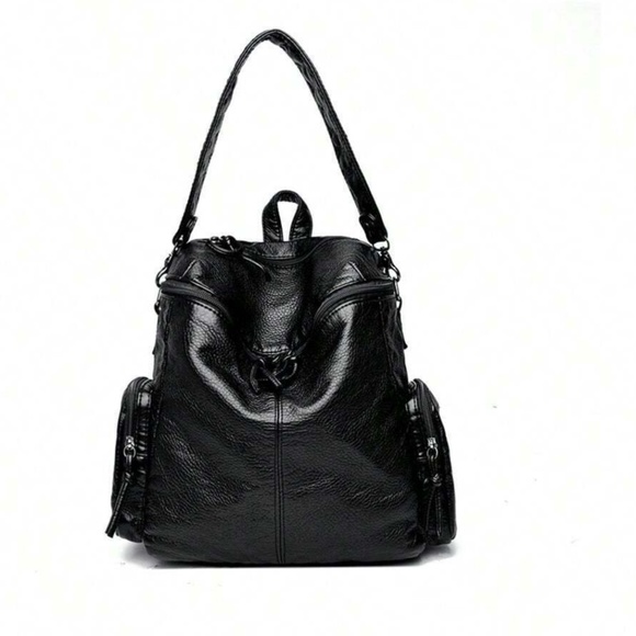 Luxe Vegan Leather Studded Mini Backpack